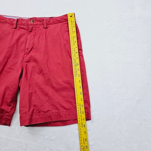 Polo Ralph Lauren Shorts Mens 33W Chino Stretch Classic Red Preppy Coastal Ivy - Picture 7 of 10